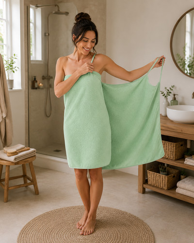 Damen badetuch mit trägern - badetuch,